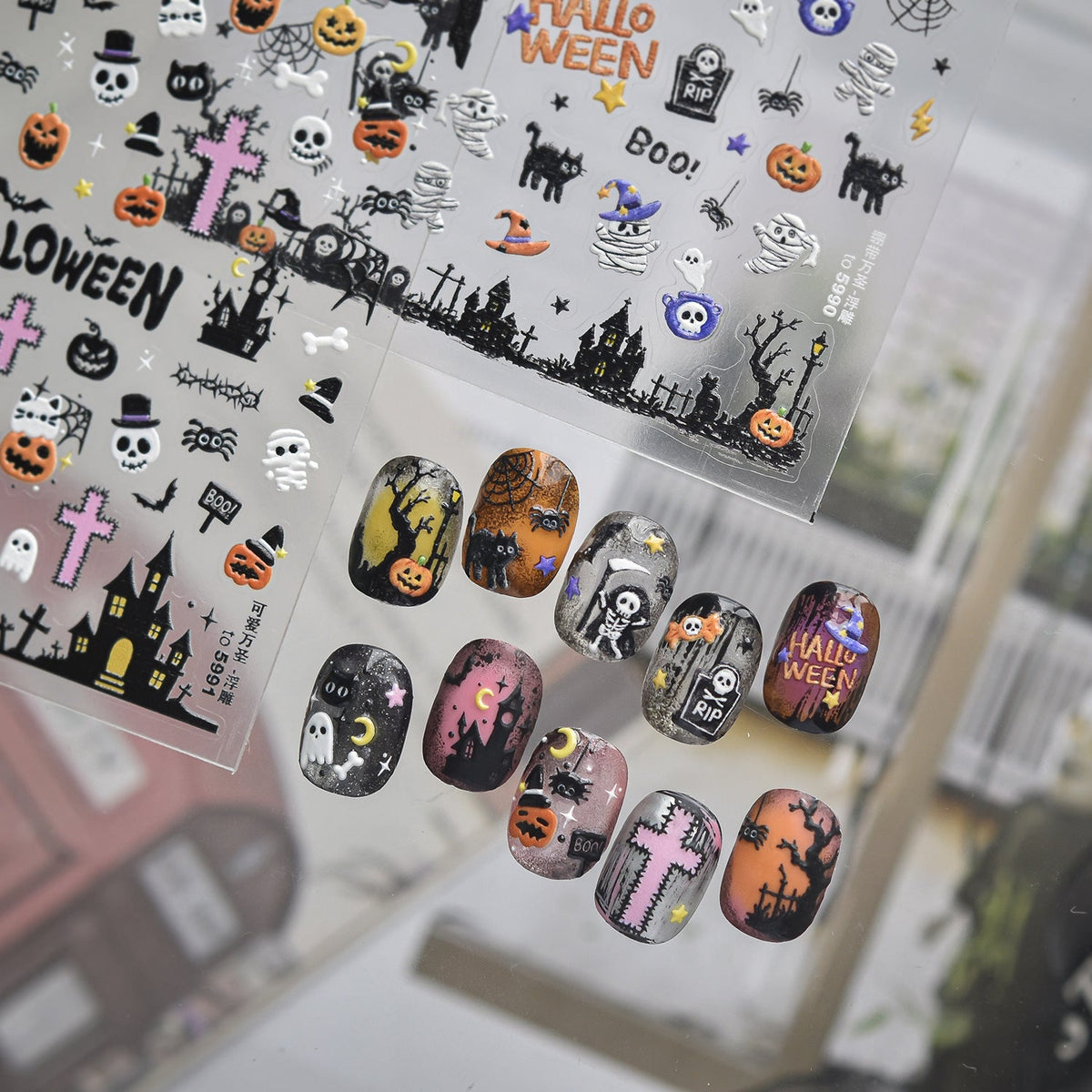 Hello Claws | Cute Halloween Ghost Nail Deco Stickers 