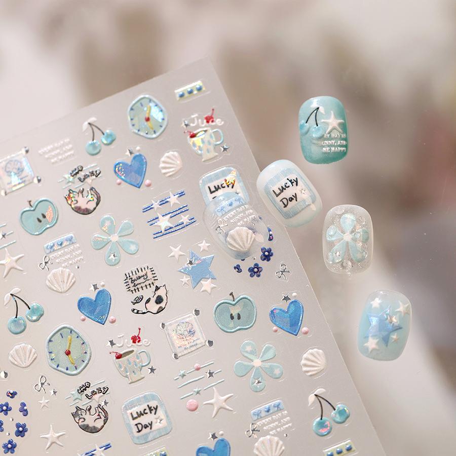 Hello Claws | Apple Star Nail Deco Sticker 