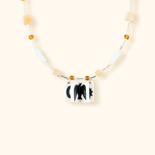 Her Market | Story Keeper Black Bird Ceramic Necklace