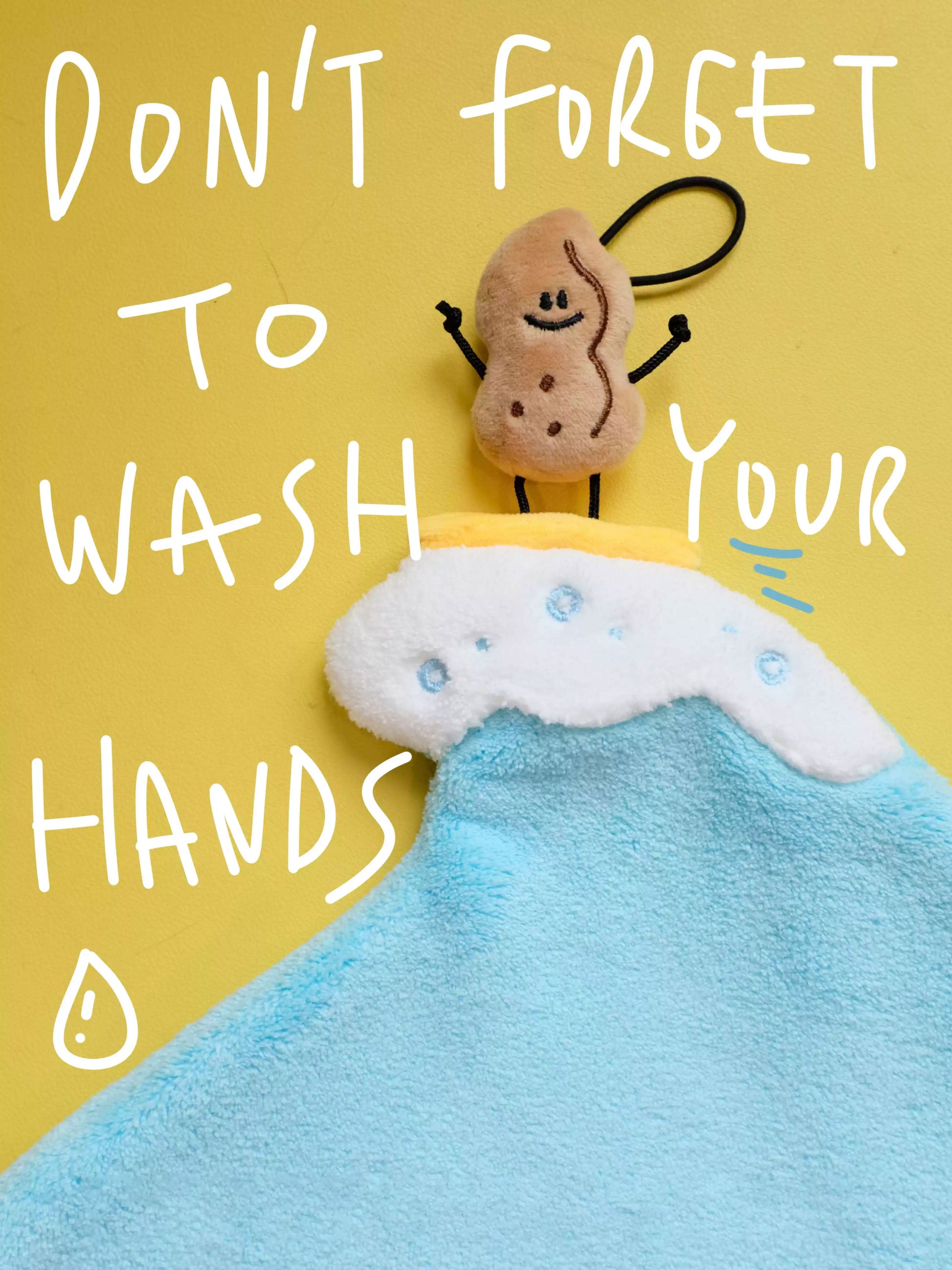 Fickle Plan | Surfing Peanut Hanging Hand Towel 