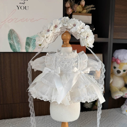 Sewing | White Flower Doll Princess Dress 