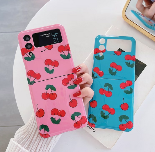 Korean Cherry  Kawaii Cartoon Samsung Galaxy Z Flip Phone case