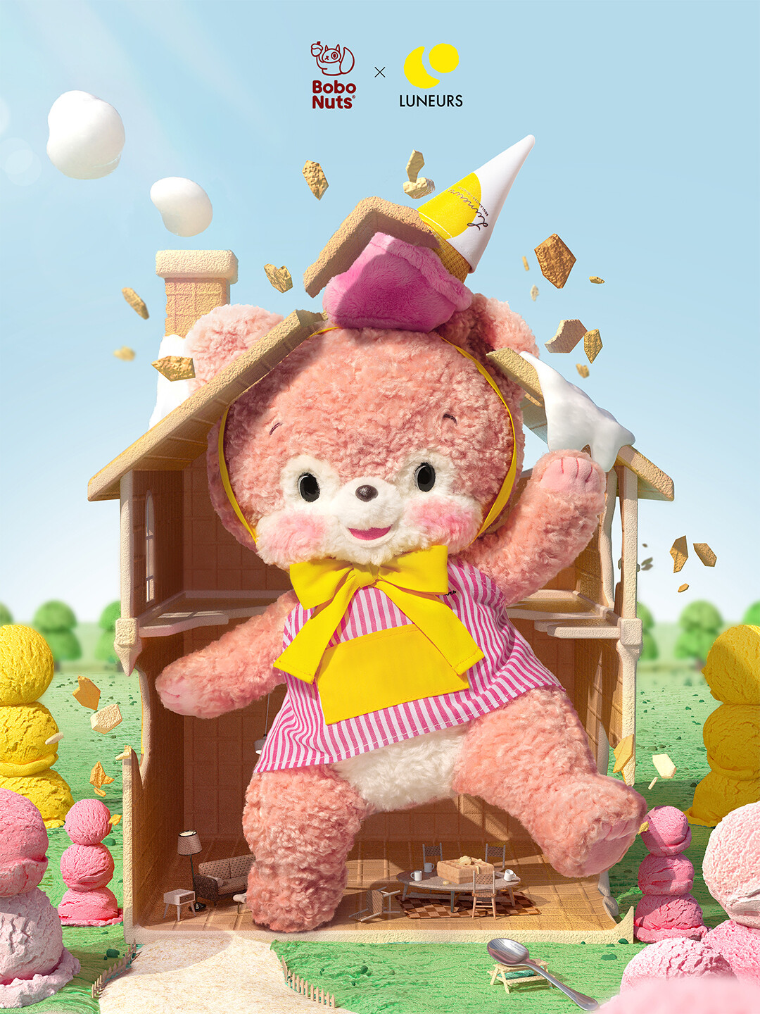 Bobo Nuts | Pâtissier Nikkie Bear Plush Toy 