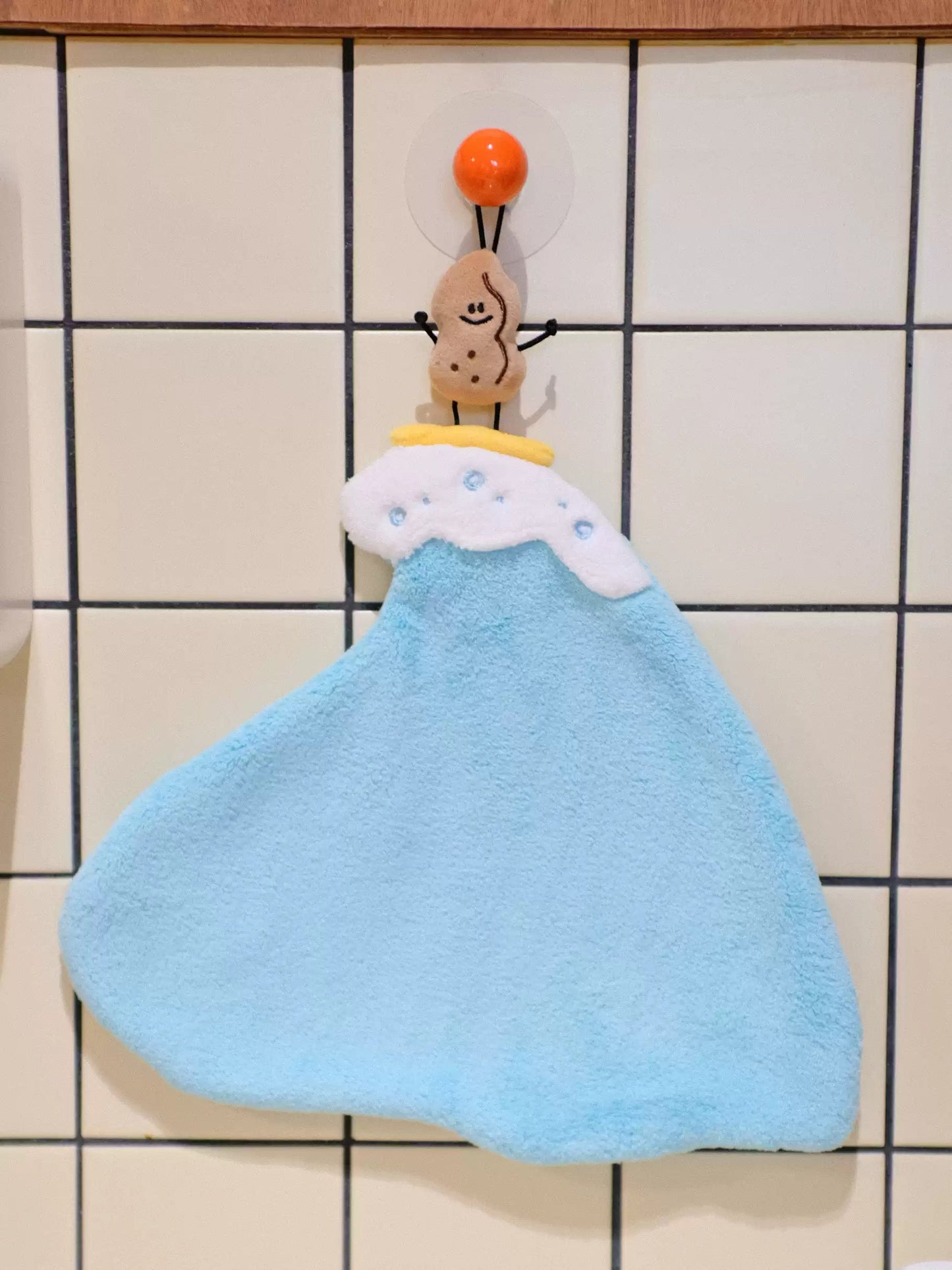 Fickle Plan | Surfing Peanut Hanging Hand Towel 