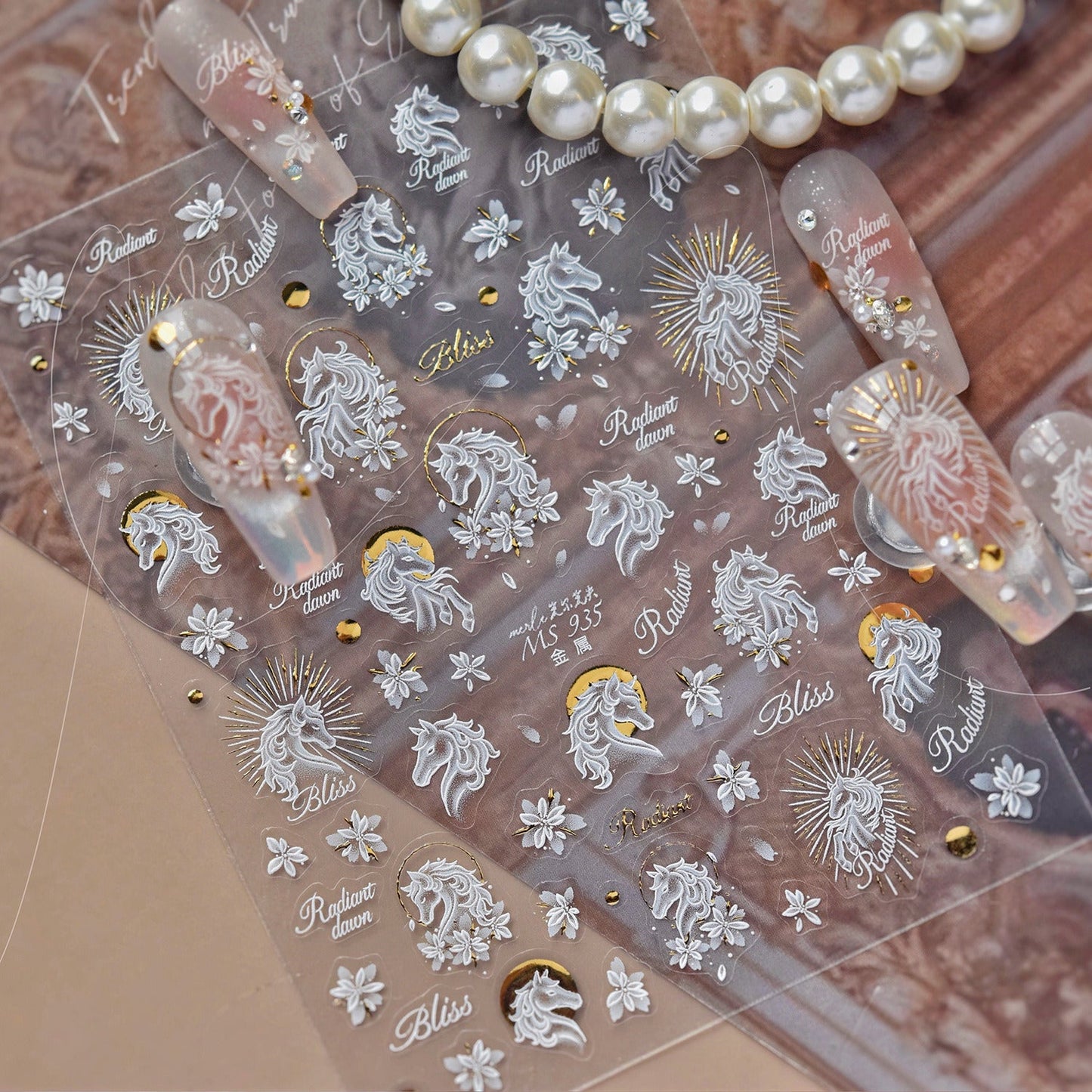 Hello Claws | Cherry Blossoms  And Horse Nail Deco Sticker 