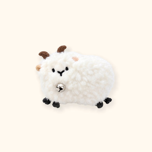 Fickle Plan | Fluffy Sheep Plush Fridge Magnet & Bag Charm 