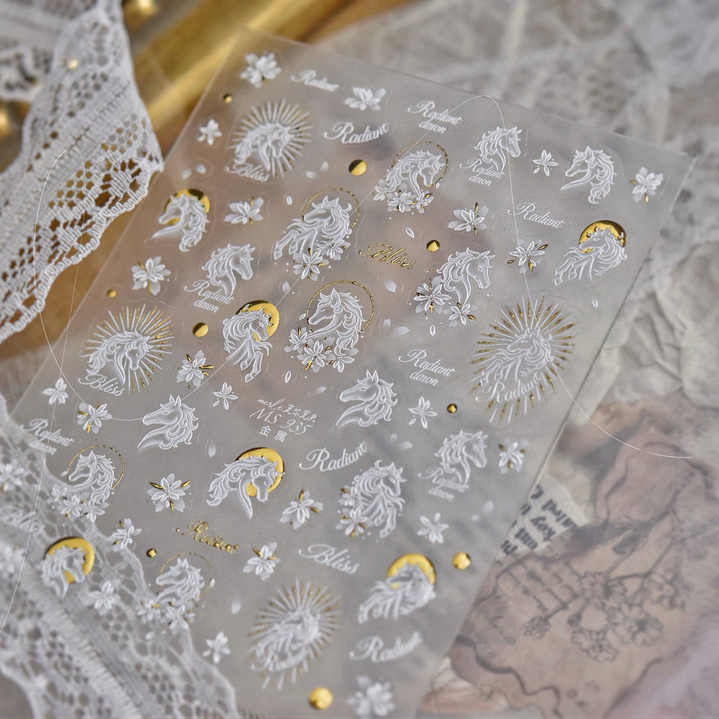 Hello Claws | Cherry Blossoms  And Horse Nail Deco Sticker 