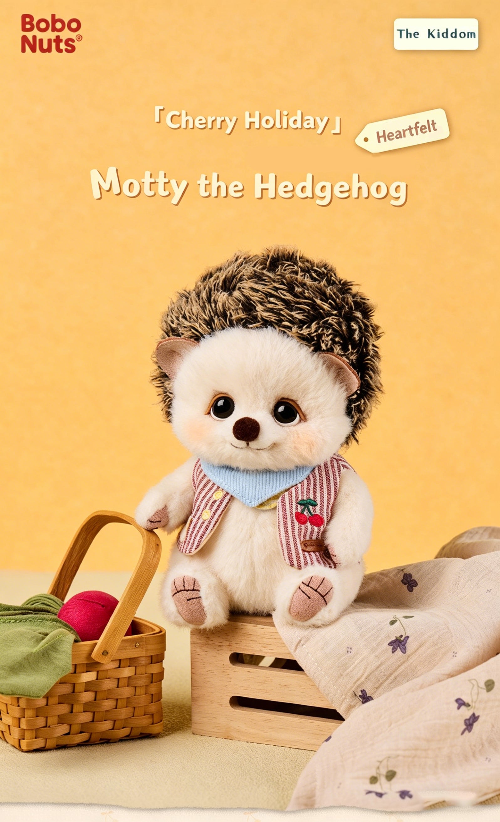 Bobo Nuts | Motty Hedgehog Cherry Holiday Plush Toy 