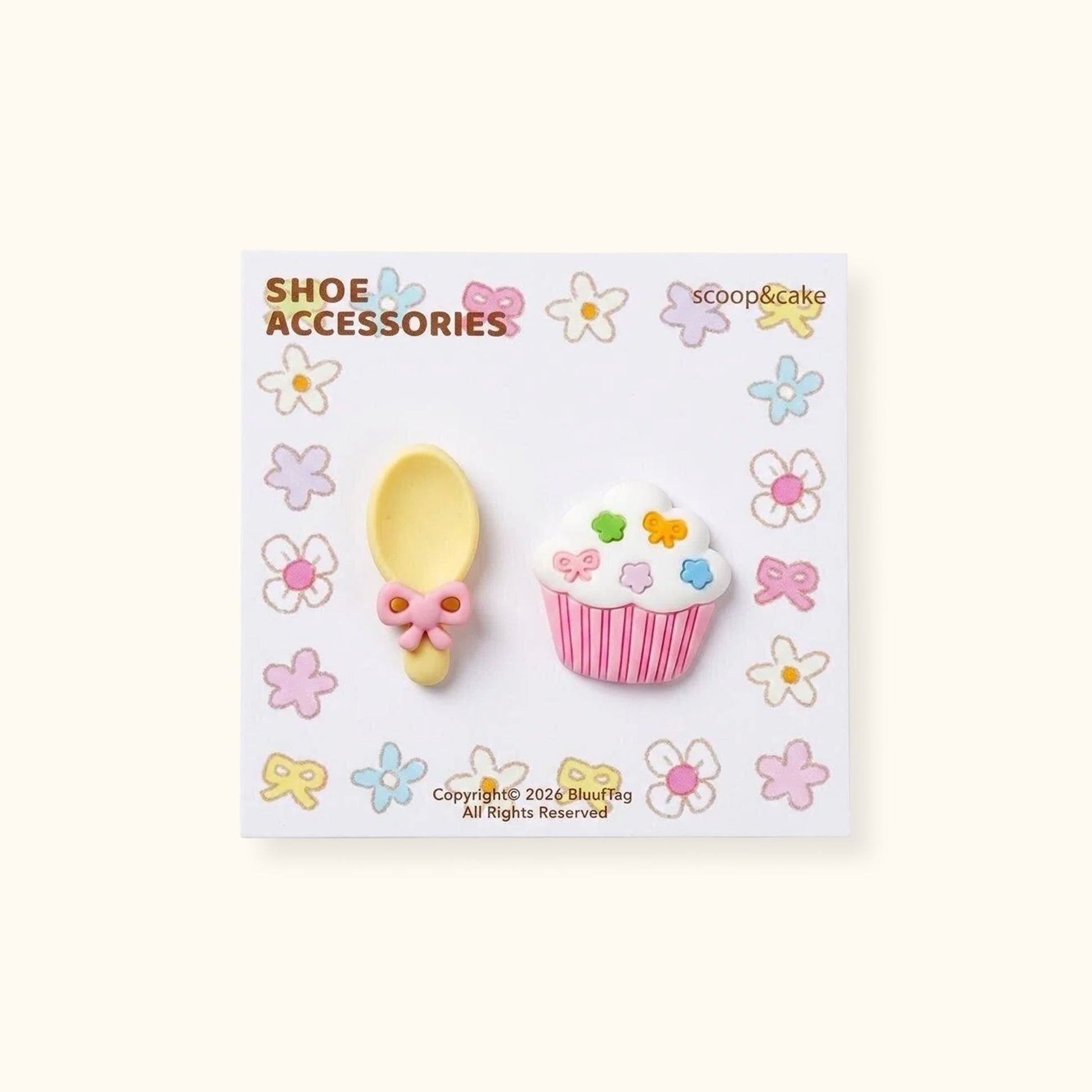 Bluuf Tag | Dog, Cupcake & Comb Shoe Charms 