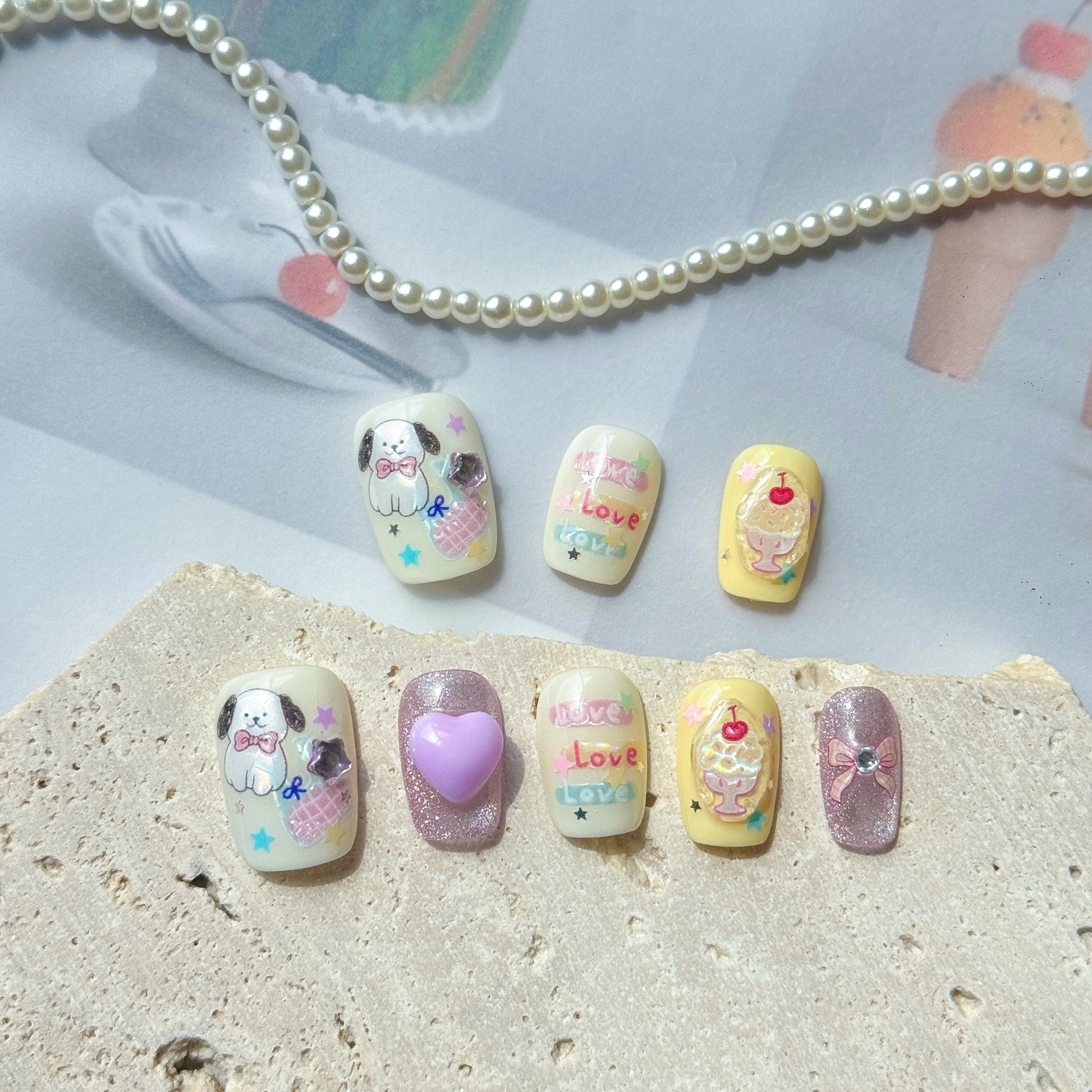 Hello Claws | Dessert Puppy Press-on Nail 