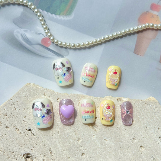 Hello Claws | Dessert Puppy Press-on Nail 