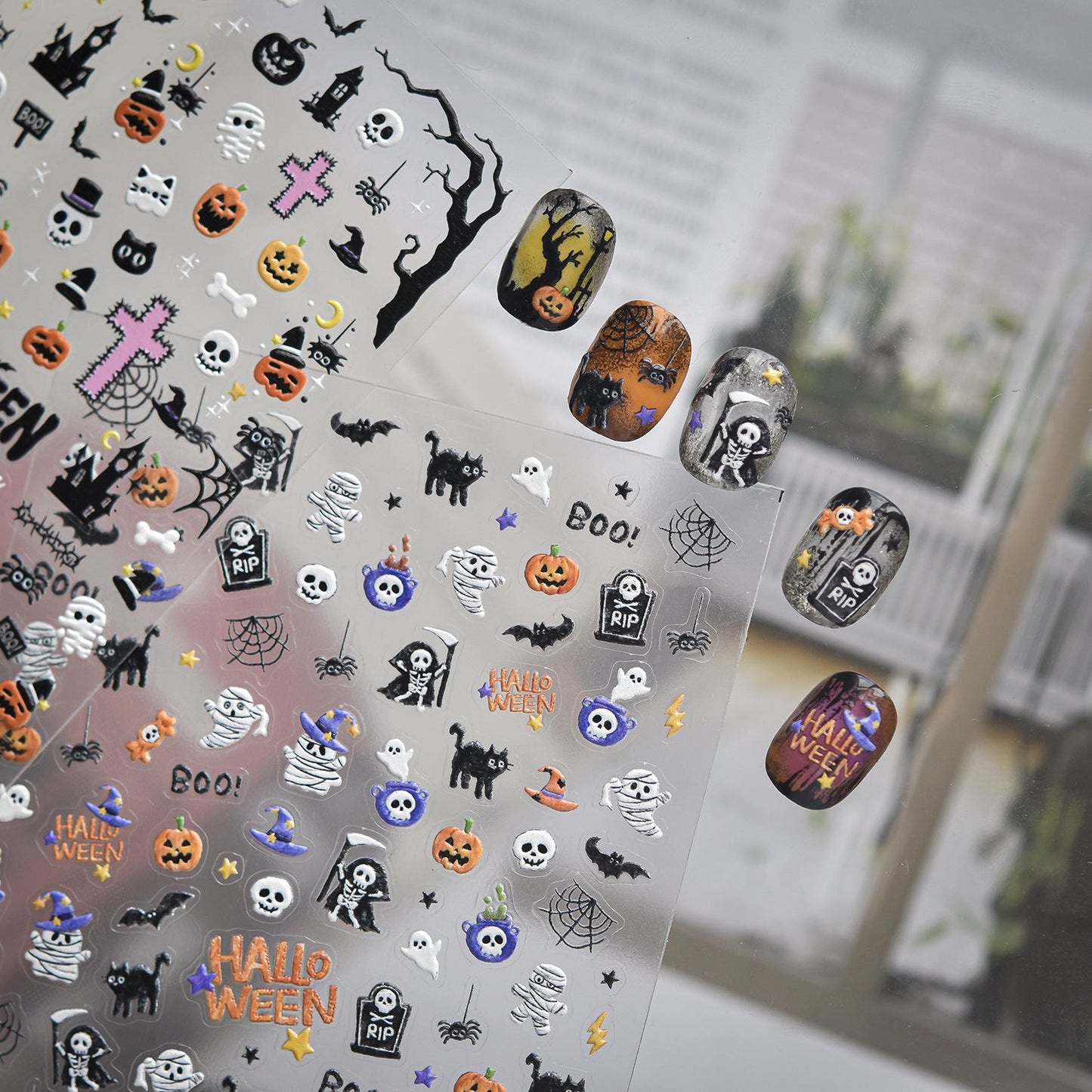 Hello Claws | Cute Halloween Ghost Nail Deco Stickers 