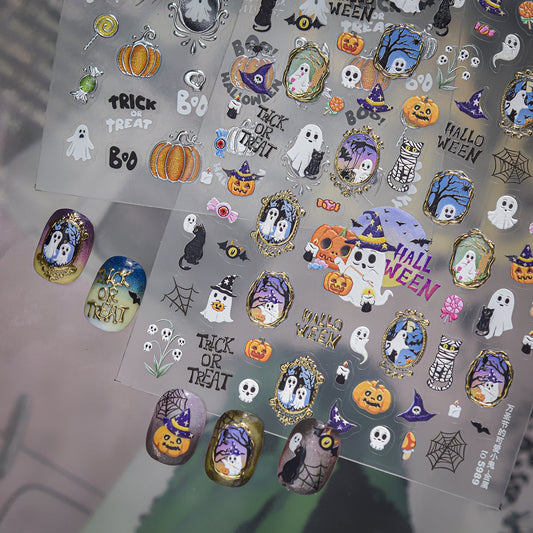 Hello Claws | Halloween Pumpkin Nail Deco Stickers 