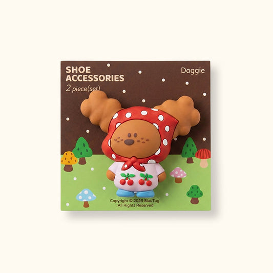 Bluuf Tag | Dog, Mushroom & Tree Pink Shoe Charms 