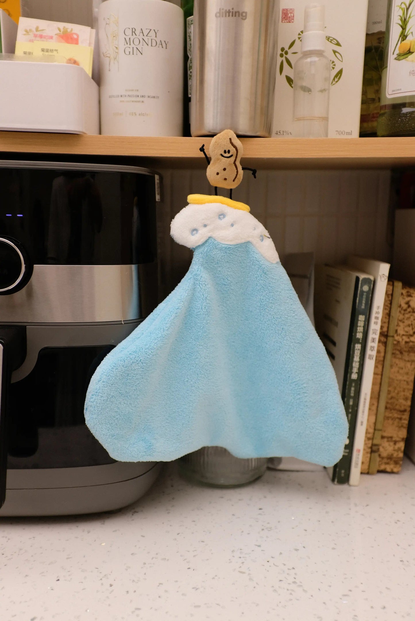 Fickle Plan | Surfing Peanut Hanging Hand Towel 