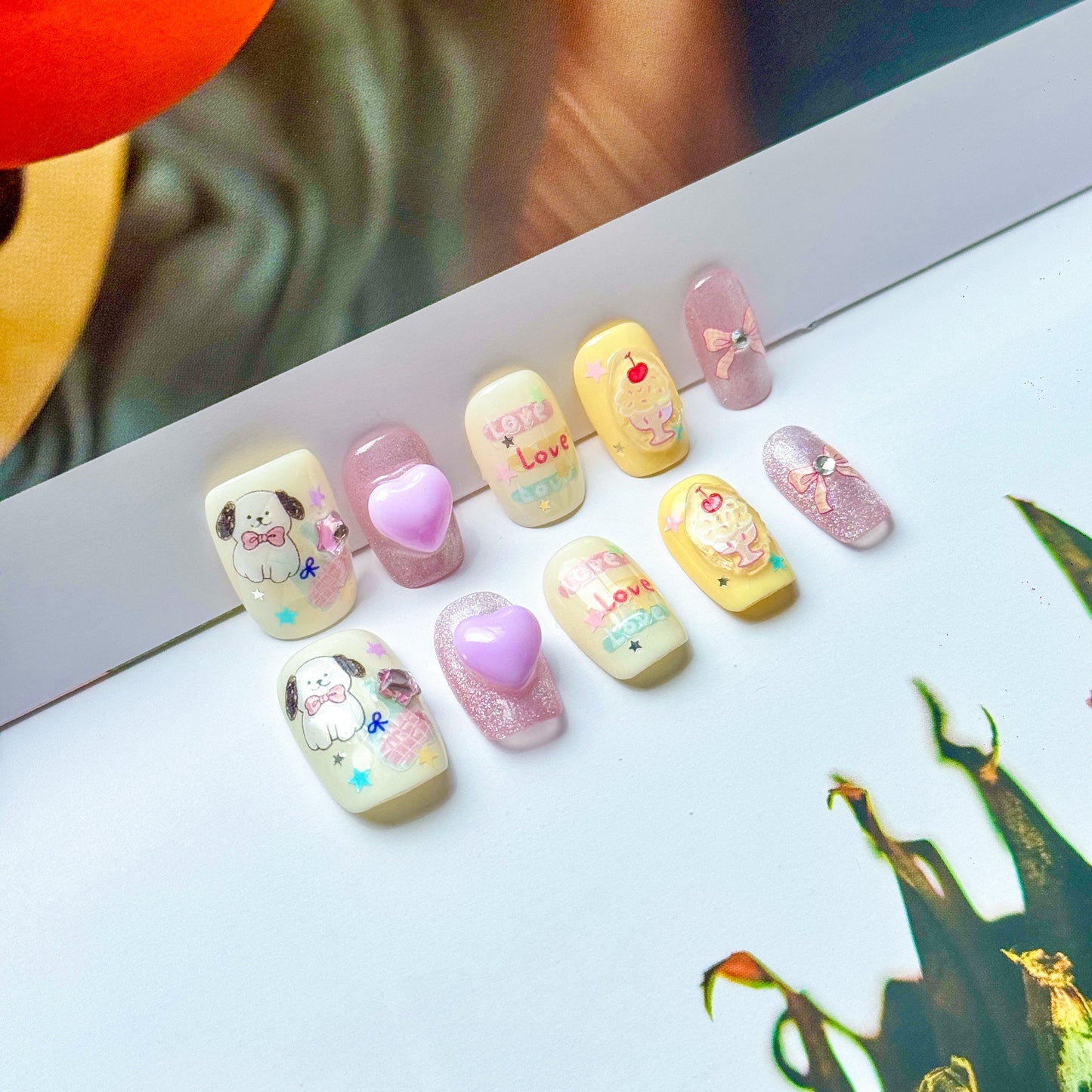 Hello Claws | Dessert Puppy Press-on Nail 