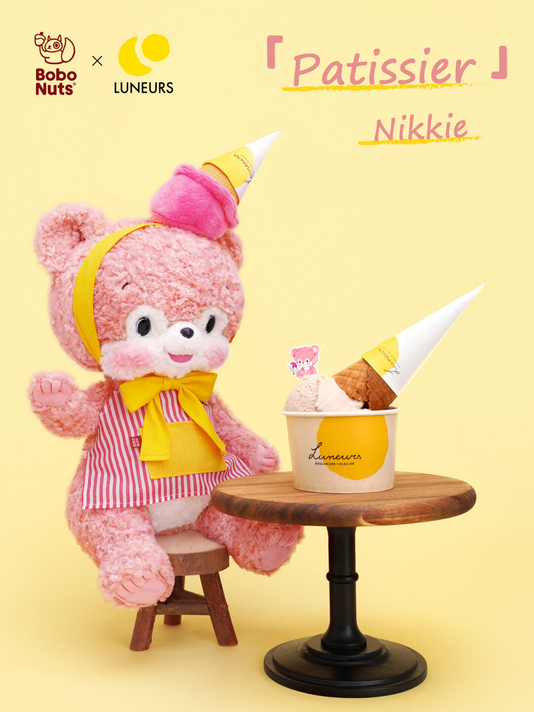 Bobo Nuts | Pâtissier Nikkie Bear Plush Toy 
