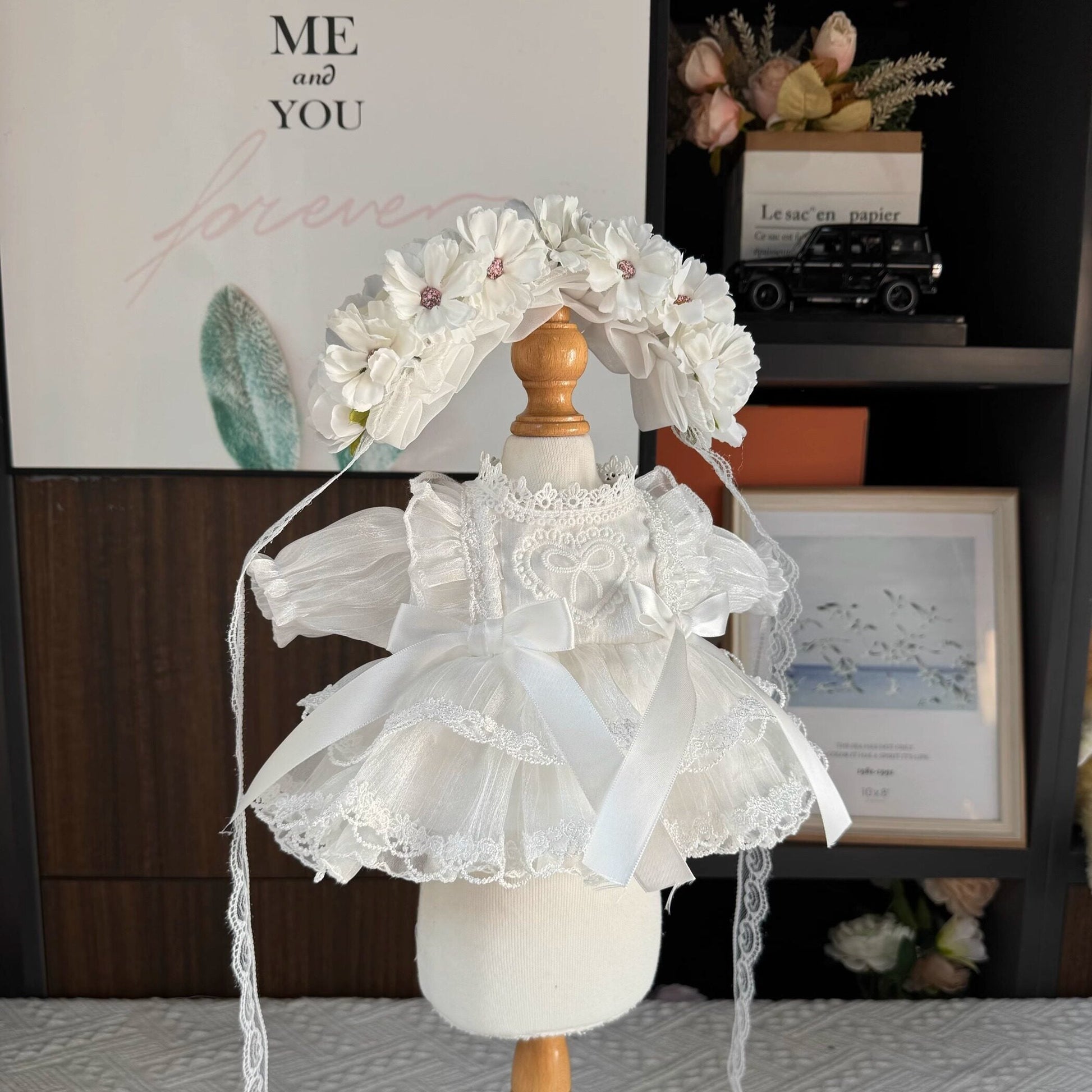 Sewing | White Flower Doll Princess Dress 