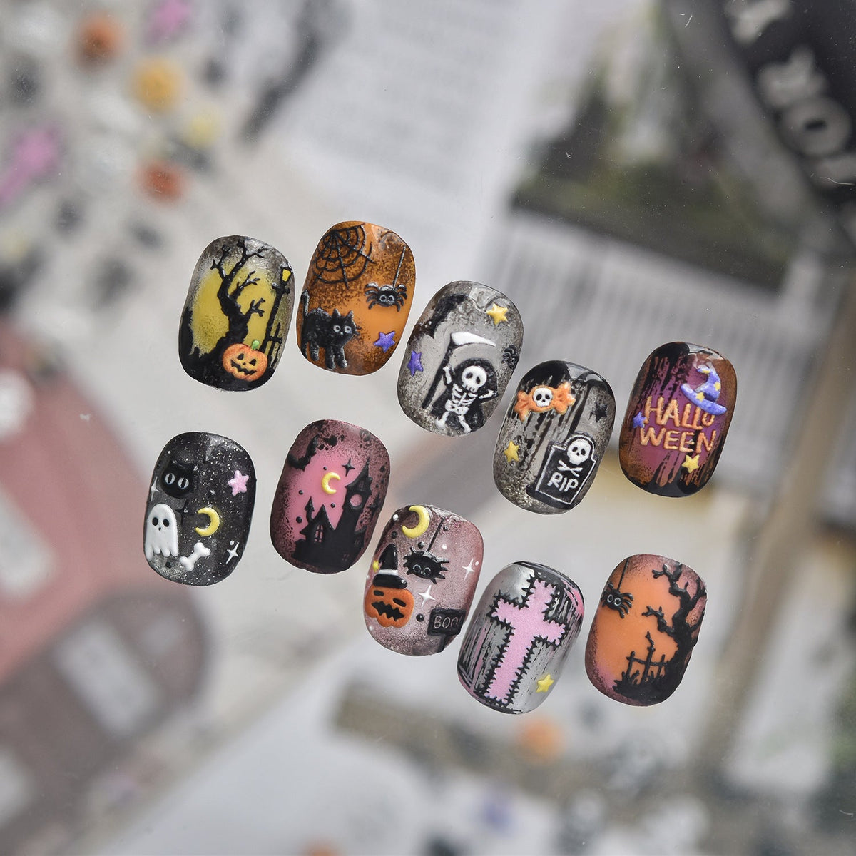 Hello Claws | Cute Halloween Ghost Nail Deco Stickers 