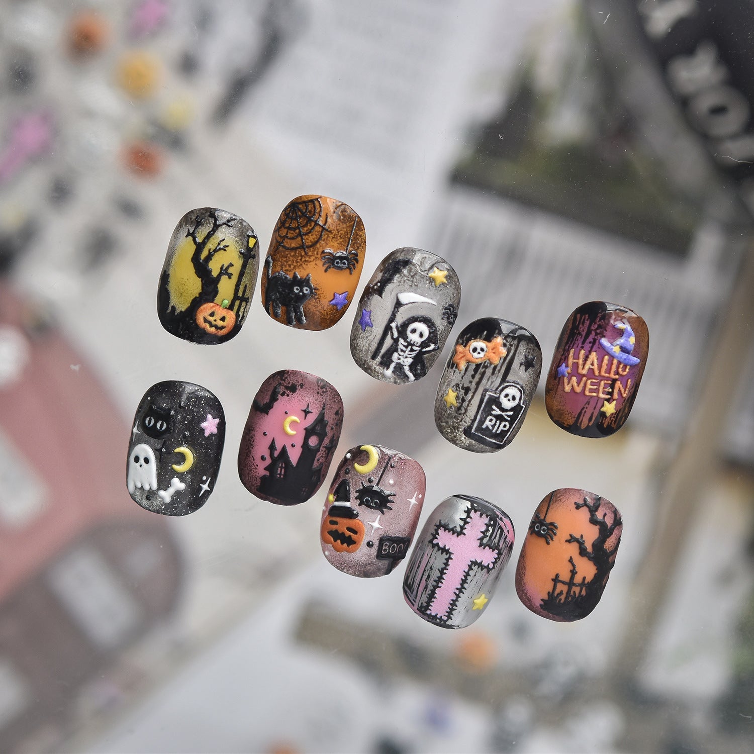 Hello Claws | Cute Halloween Ghost Nail Deco Stickers 