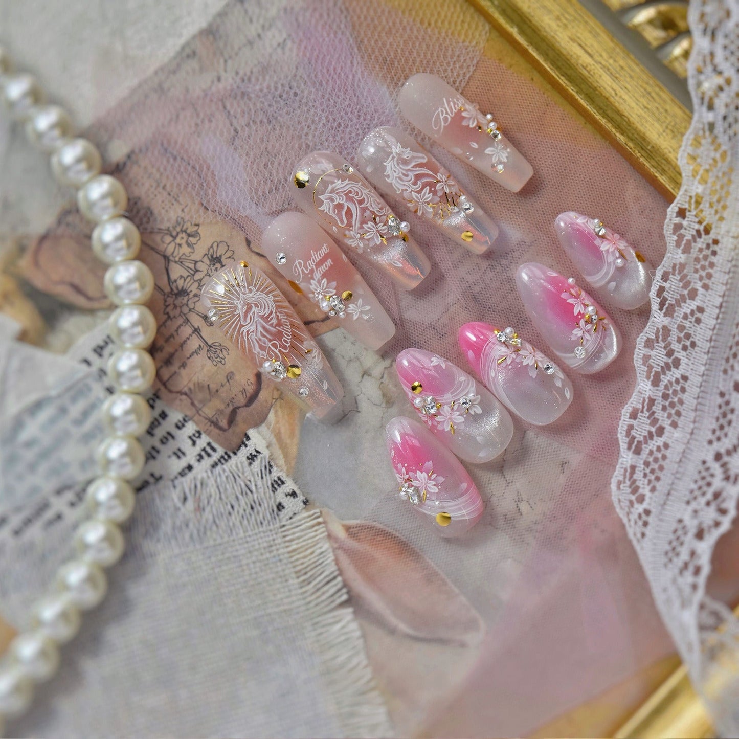 Hello Claws | Cherry Blossoms  And Horse Nail Deco Sticker 