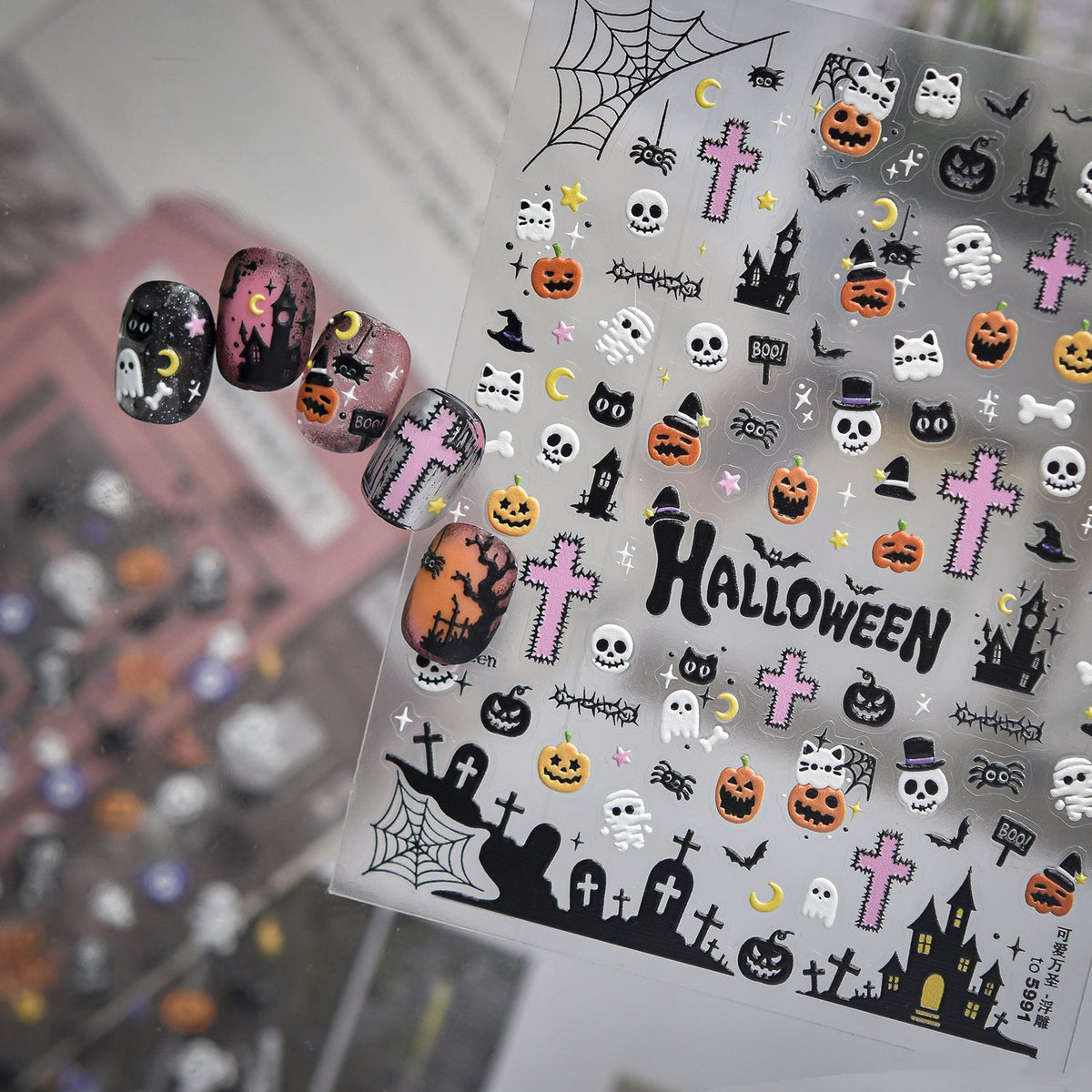 Hello Claws | Cute Halloween Ghost Nail Deco Stickers 