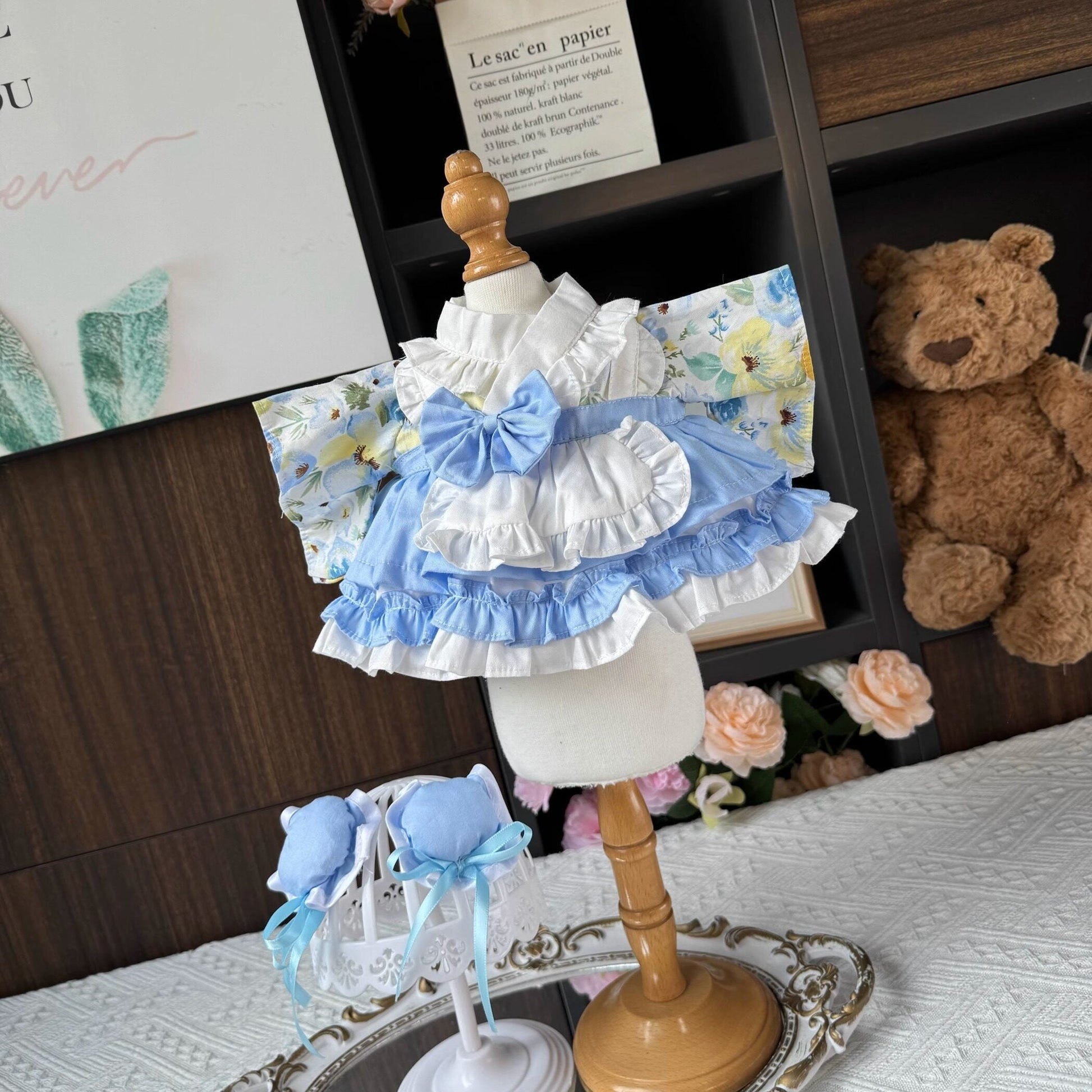 Sewing | Blue Enchantress Doll Lolita Kimono Dress 
