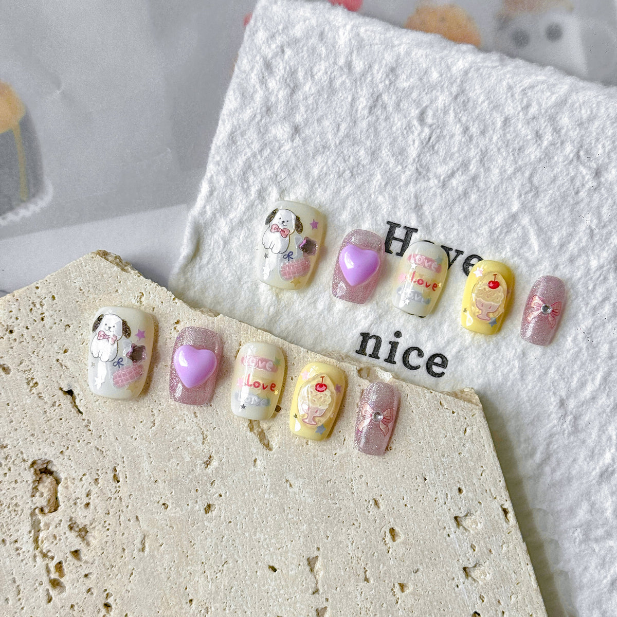 Hello Claws | Dessert Puppy Press-on Nail 