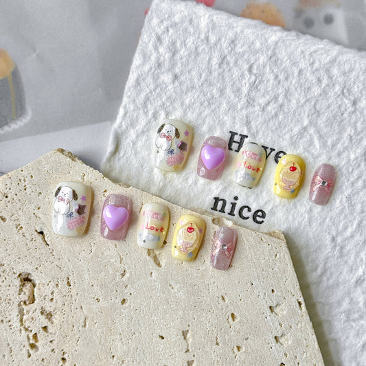 Hello Claws | Dessert Puppy Press-on Nail 