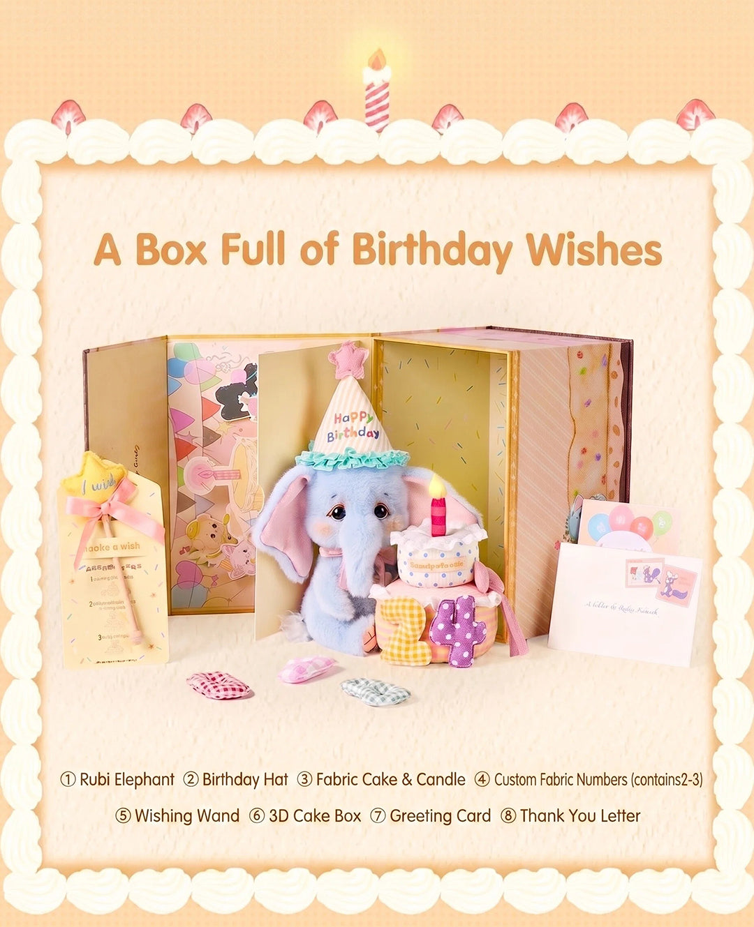 Bobo Nuts | Rubii Elephant Birthday Party Plush Toy 