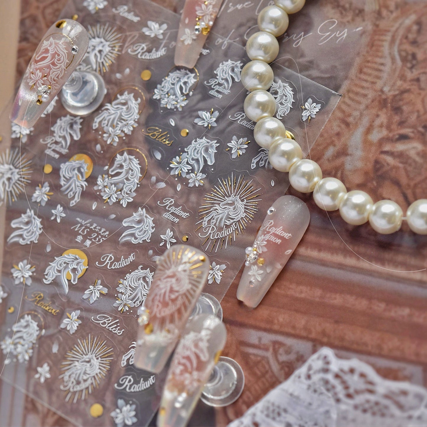 Hello Claws | Cherry Blossoms  And Horse Nail Deco Sticker 