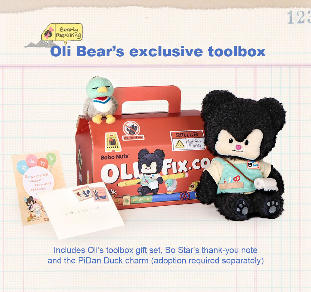 Bobo Nuts | "Oli Fix.Co" Bearly Repairing Plush Toy 