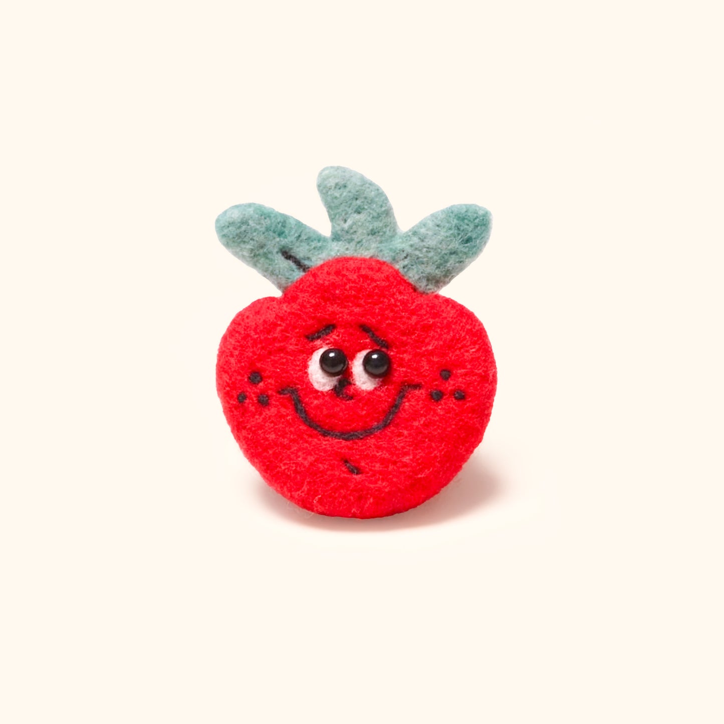 NINIGOGO | Strawberry Needle Felted Brooch