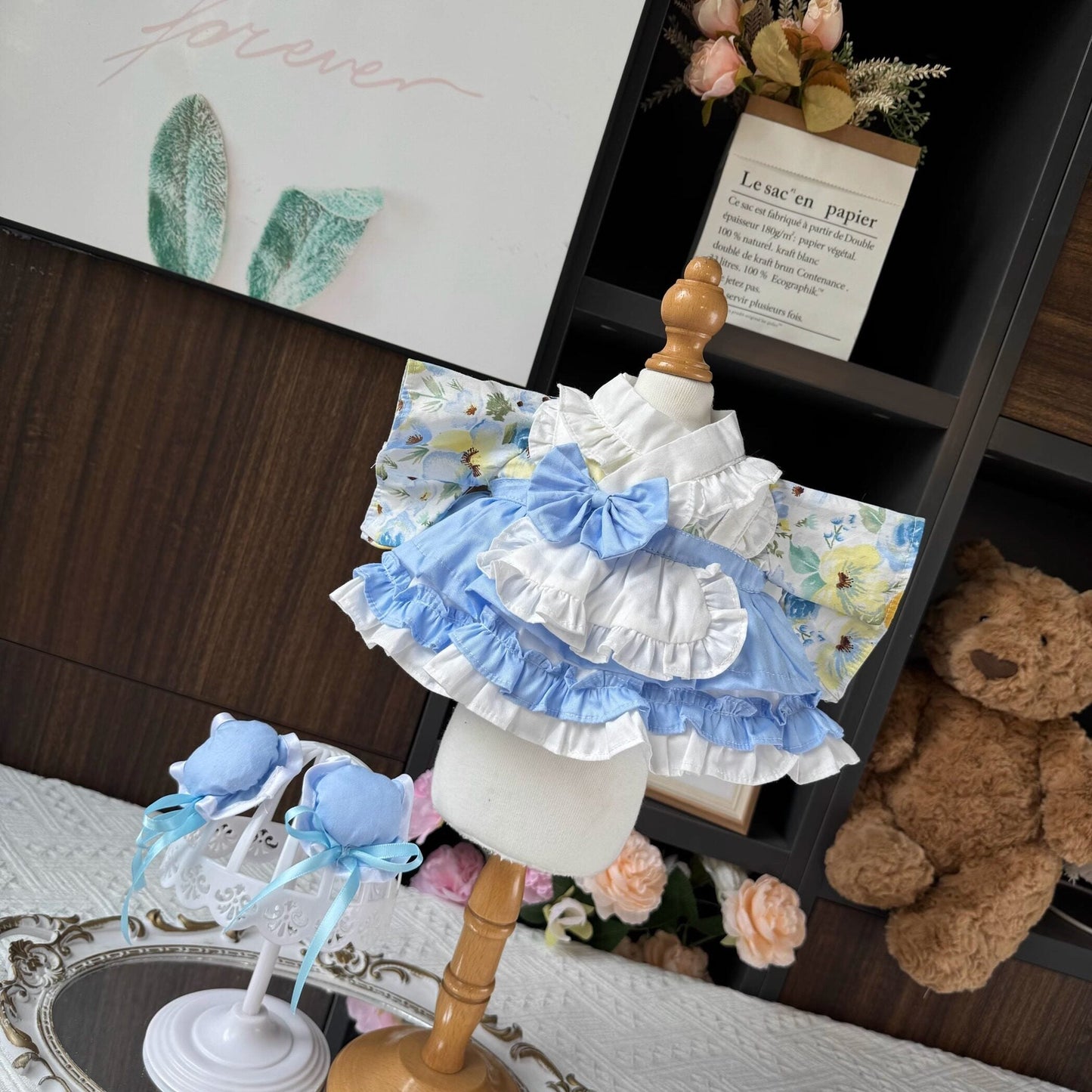 Sewing | Blue Enchantress Doll Lolita Kimono Dress 