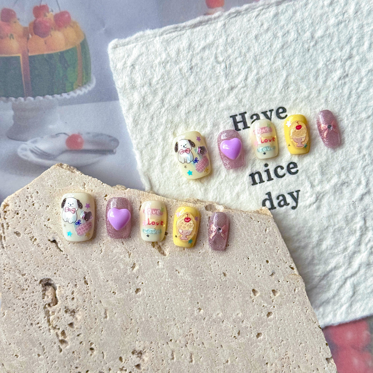 Hello Claws | Dessert Puppy Press-on Nail 