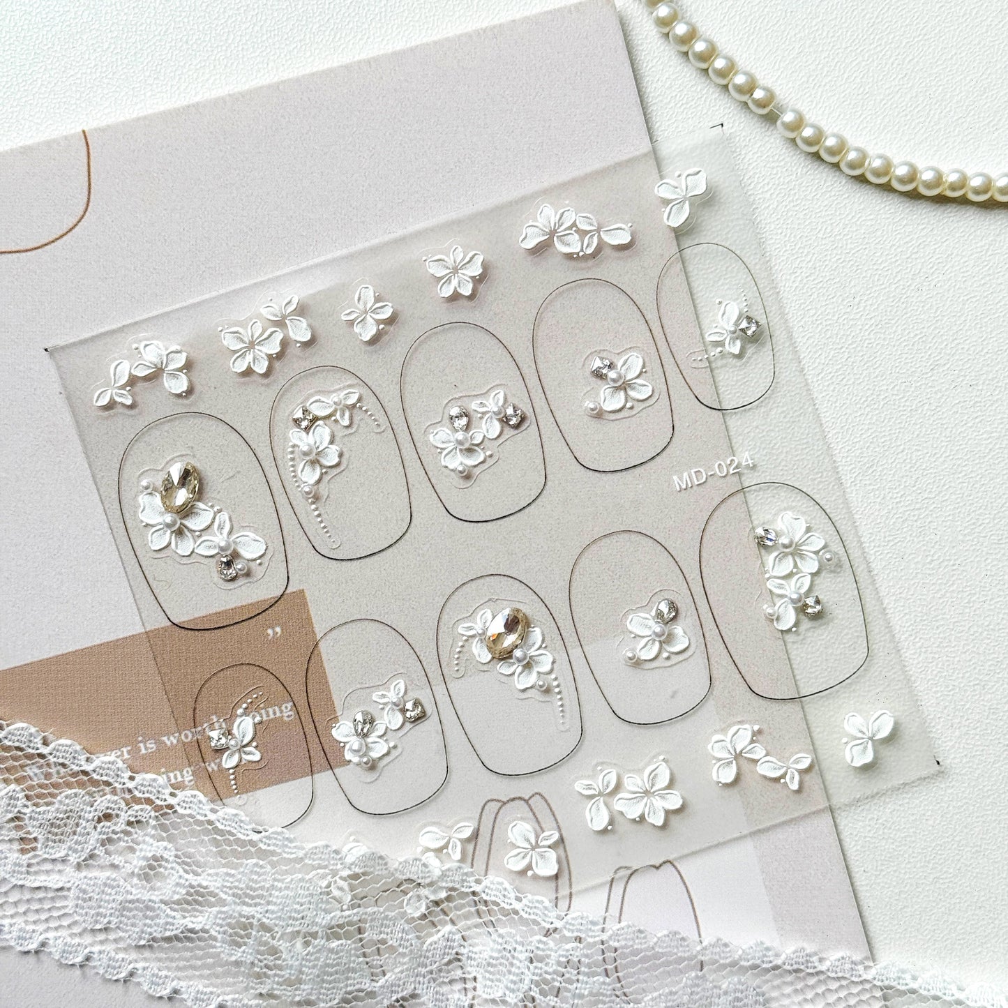 Hello Claws | Flower Diamond Wedding Nail Deco Sticker 