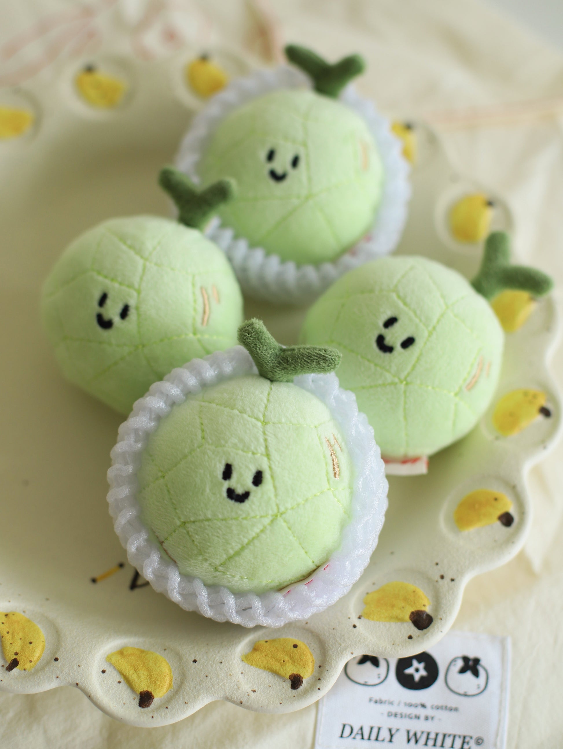 Daily White | Melon Plush Charm 