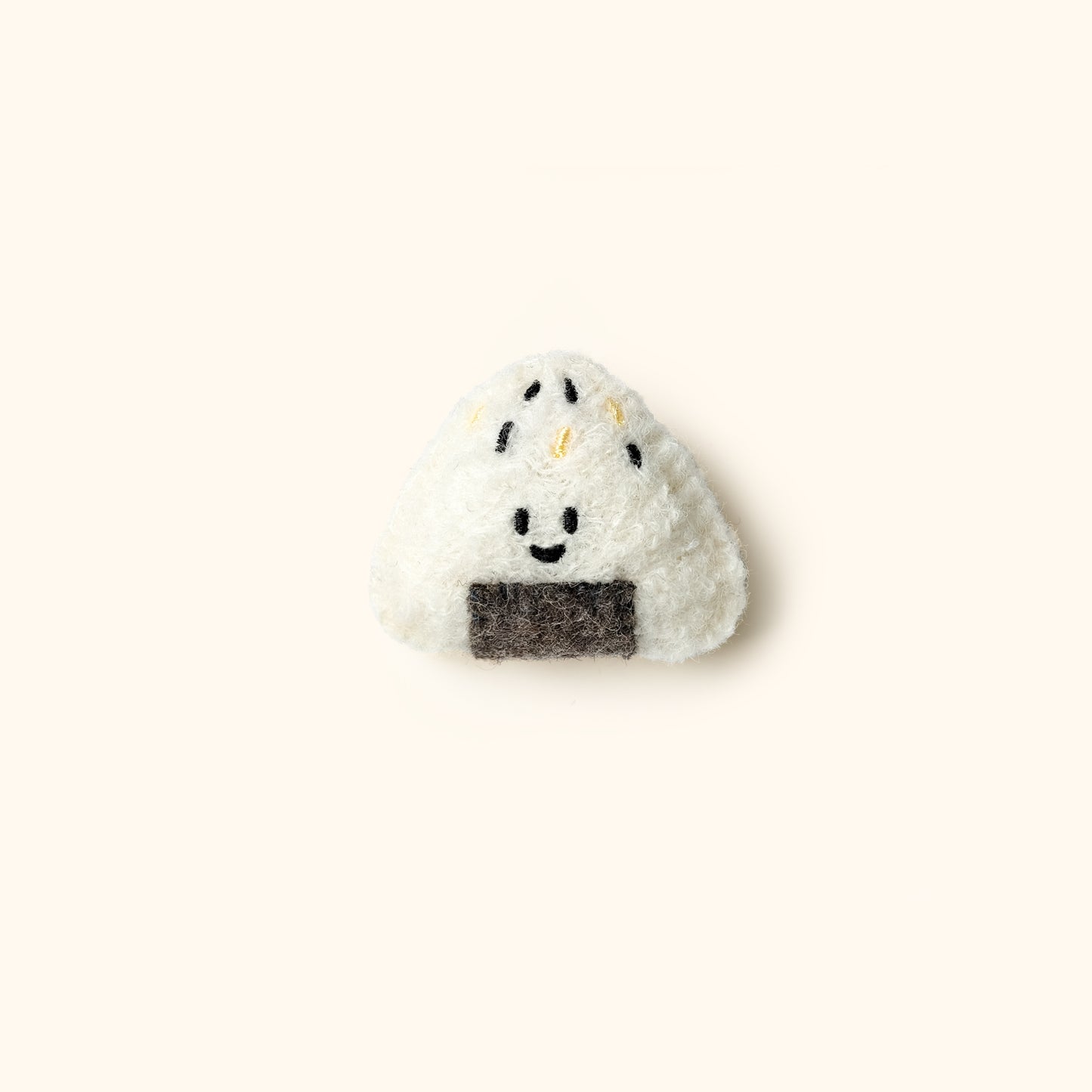 Daily White | Onigiri Woollen Brooch