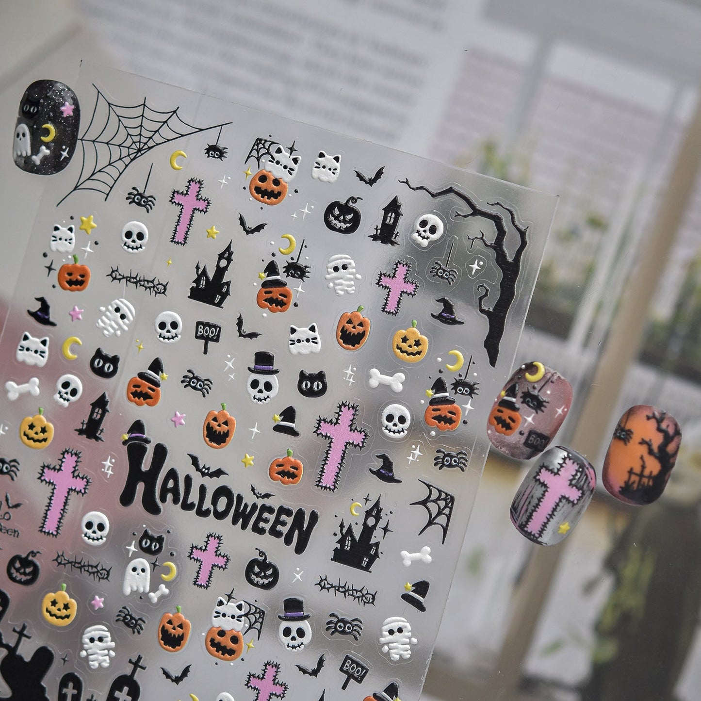 Hello Claws | Cute Halloween Ghost Nail Deco Stickers 