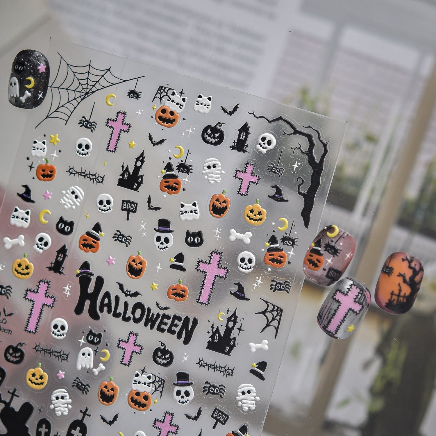Hello Claws | Cute Halloween Ghost Nail Deco Stickers 