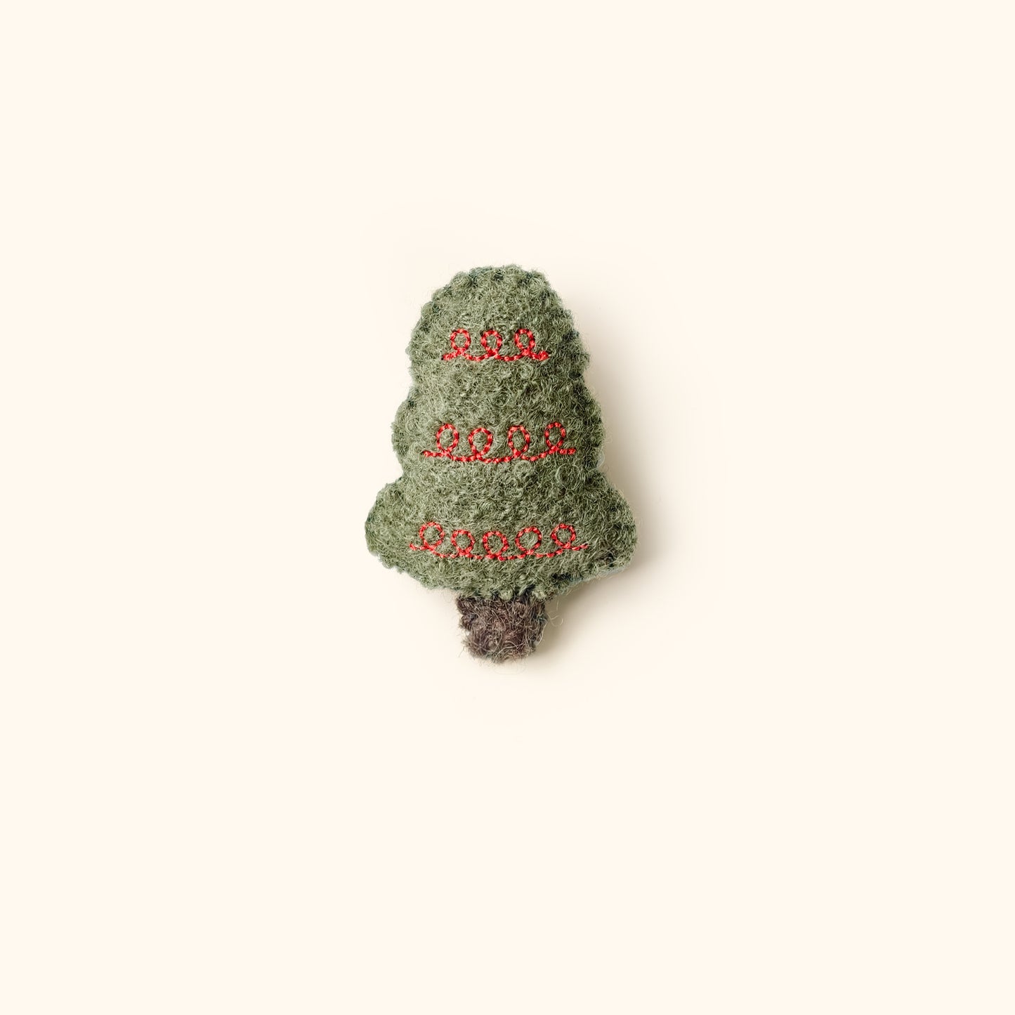 Daily White | Christmas Tree Woollen Brooch