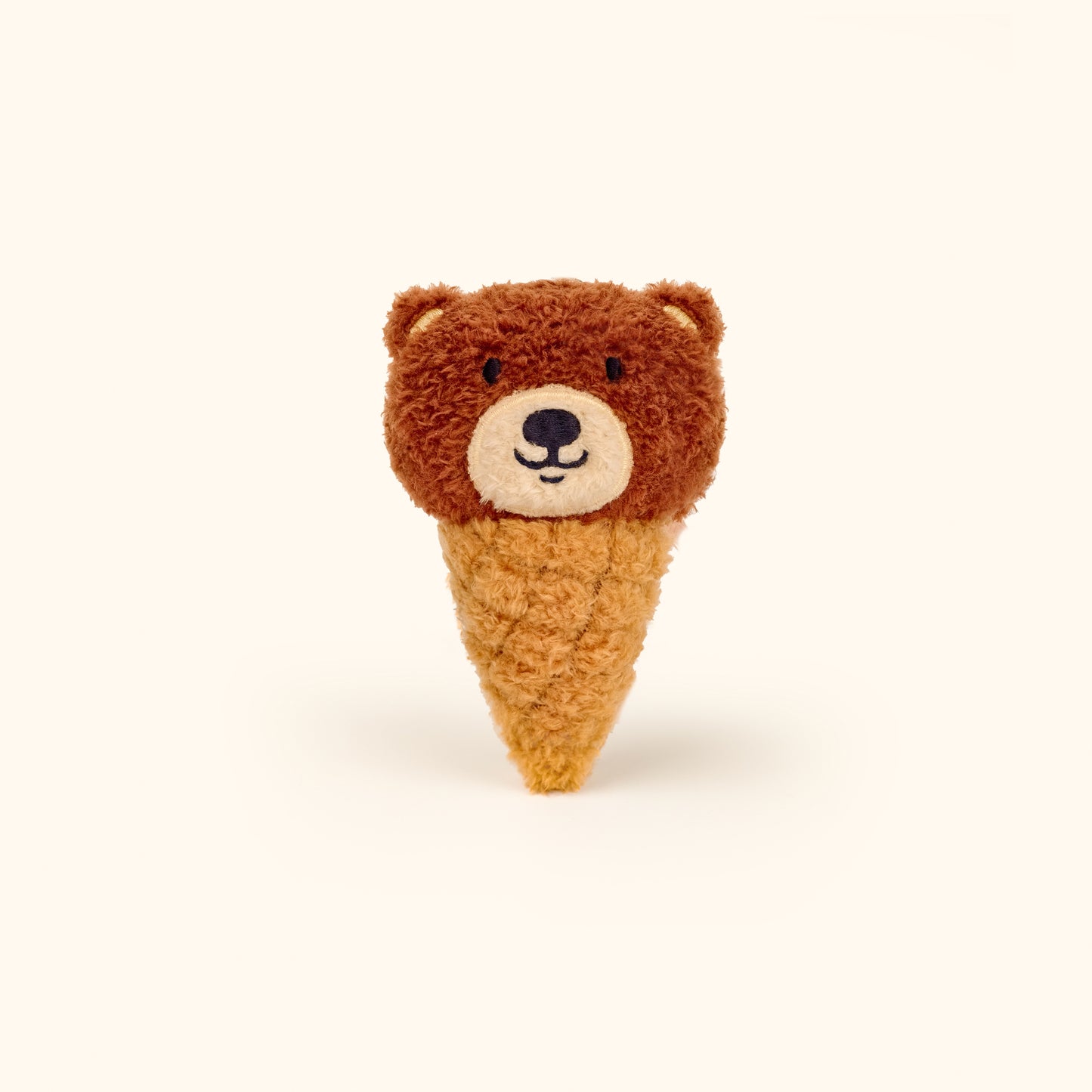 Daily White | Brown Bear Ice Cream Cone Plush Charm