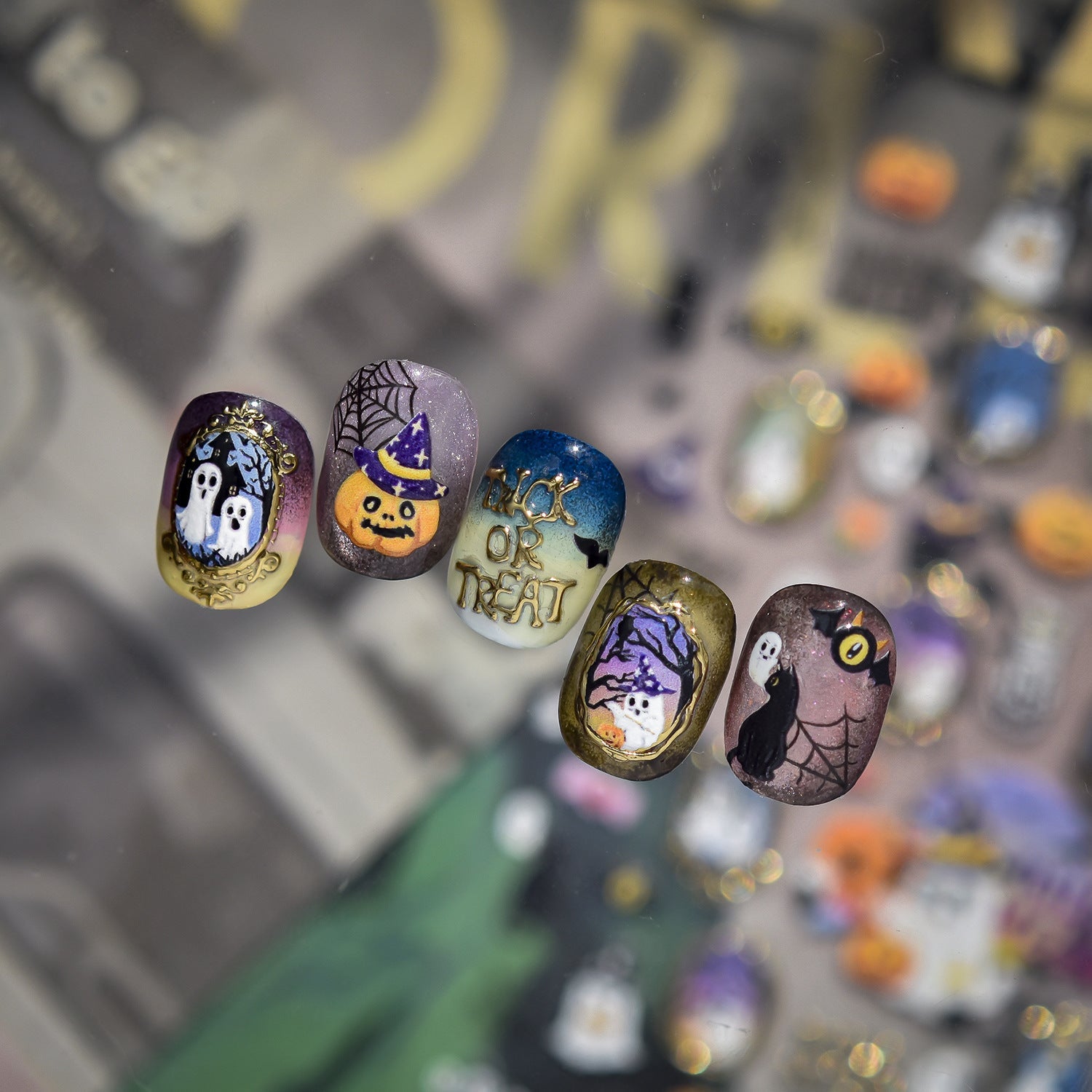 Hello Claws | Halloween Pumpkin Nail Deco Stickers 