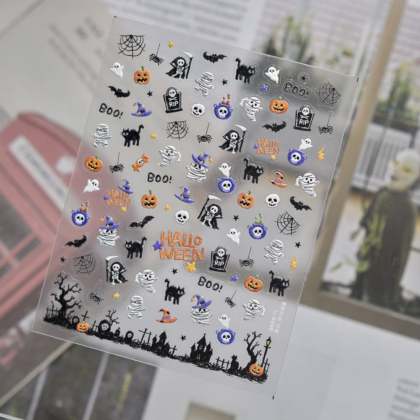 Hello Claws | Cute Halloween Ghost Nail Deco Stickers 