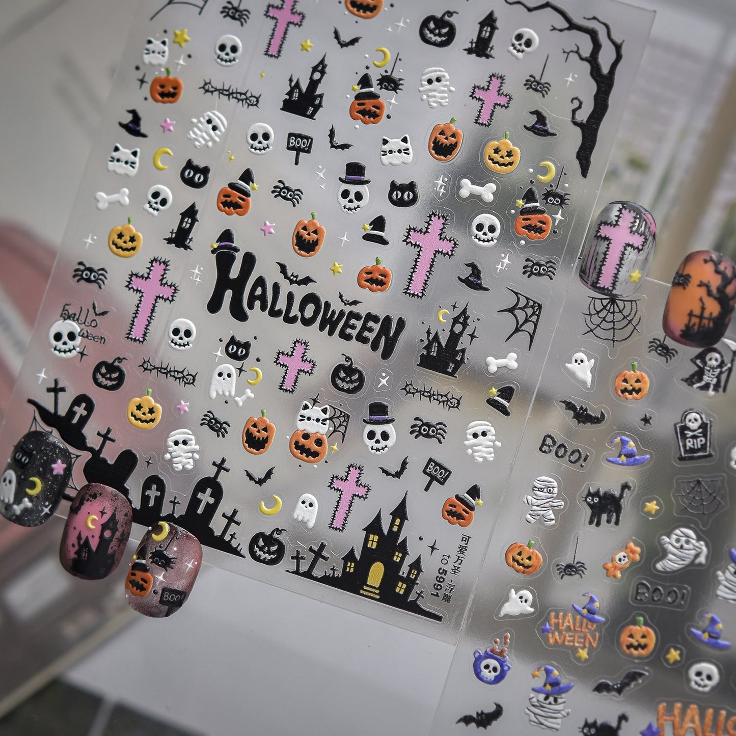 Hello Claws | Cute Halloween Ghost Nail Deco Stickers 