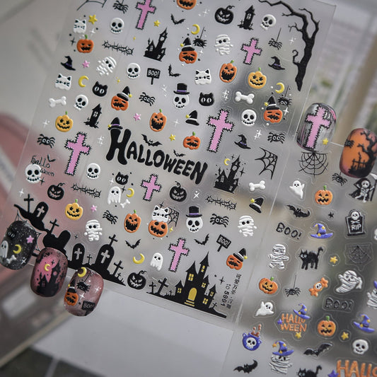 Hello Claws | Cute Halloween Ghost Nail Deco Stickers 