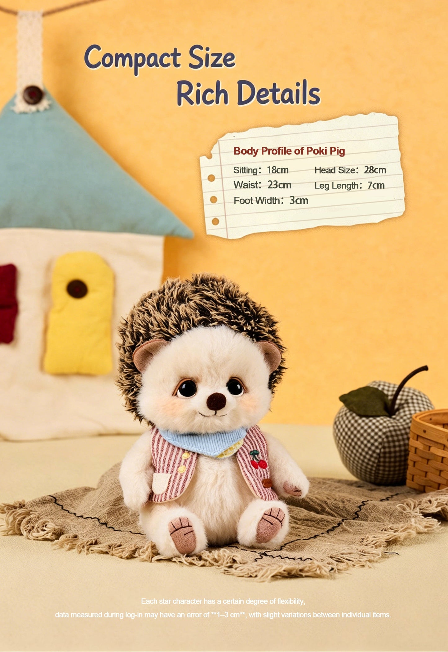Bobo Nuts | Motty Hedgehog Cherry Holiday Plush Toy 
