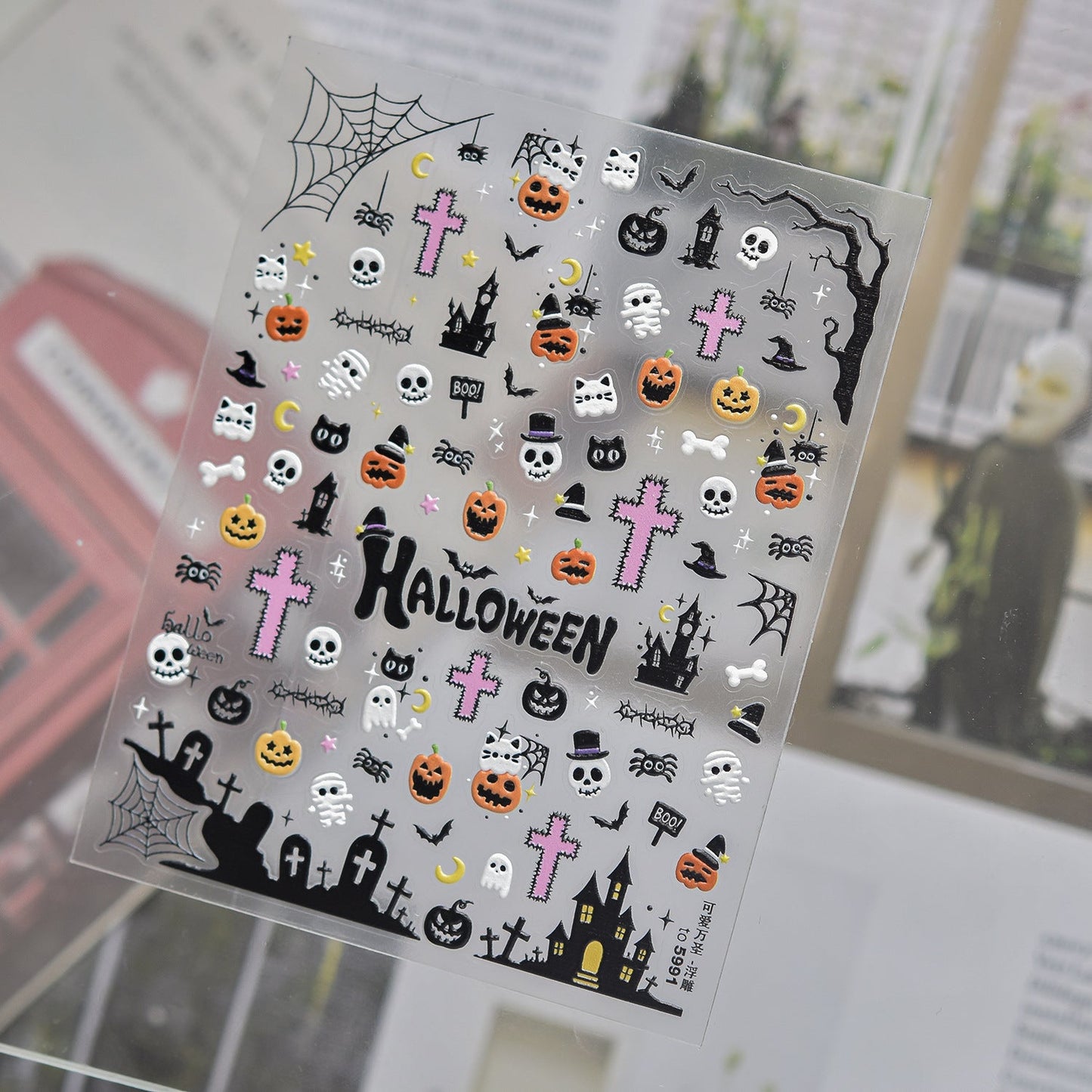 Hello Claws | Cute Halloween Ghost Nail Deco Stickers 