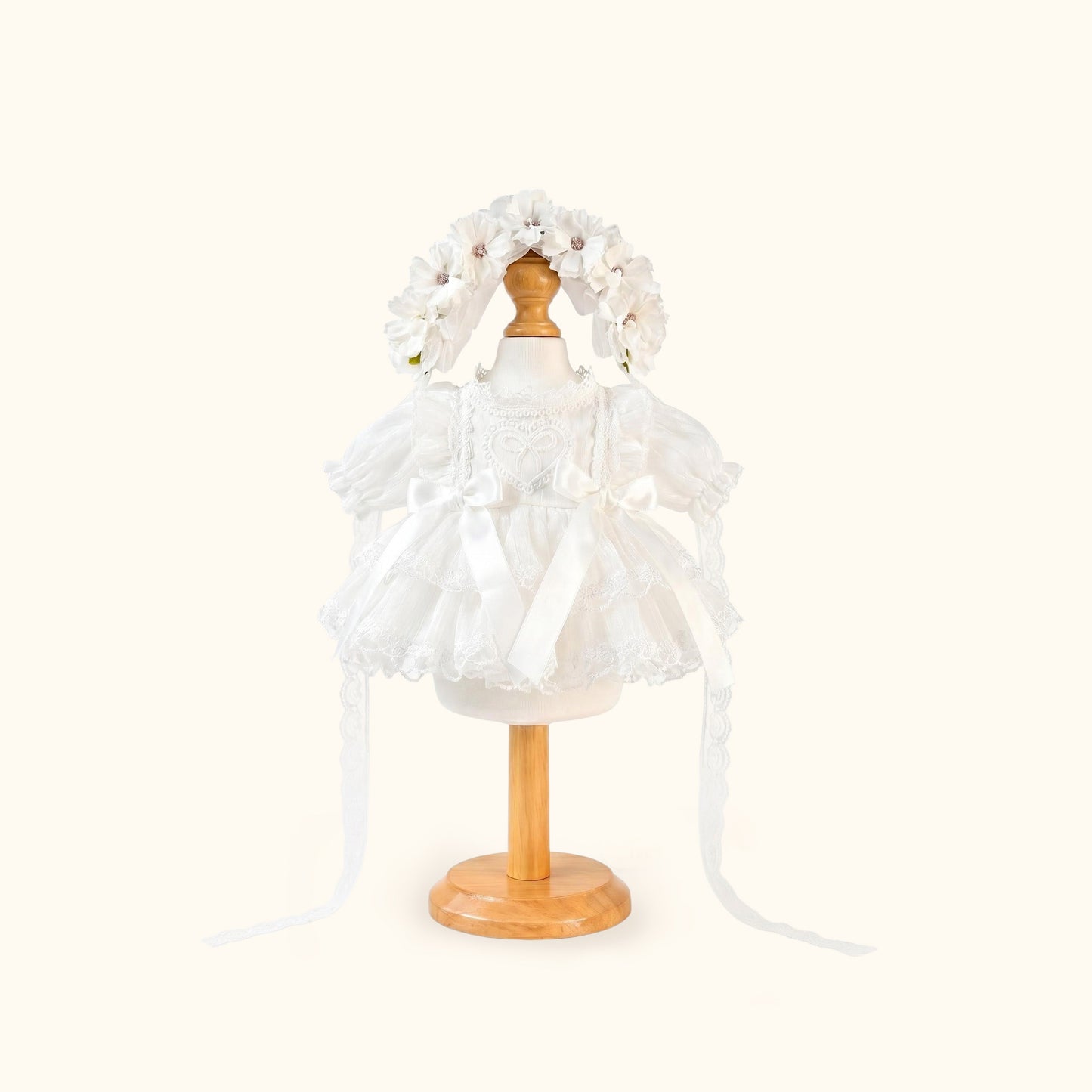 Sewing | White Flower Doll Princess Dress 