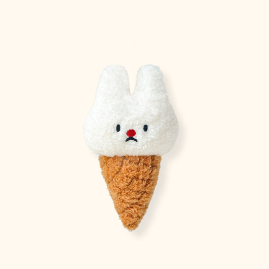 Daily White | Bunny Ice Cream Cone Plush Charm